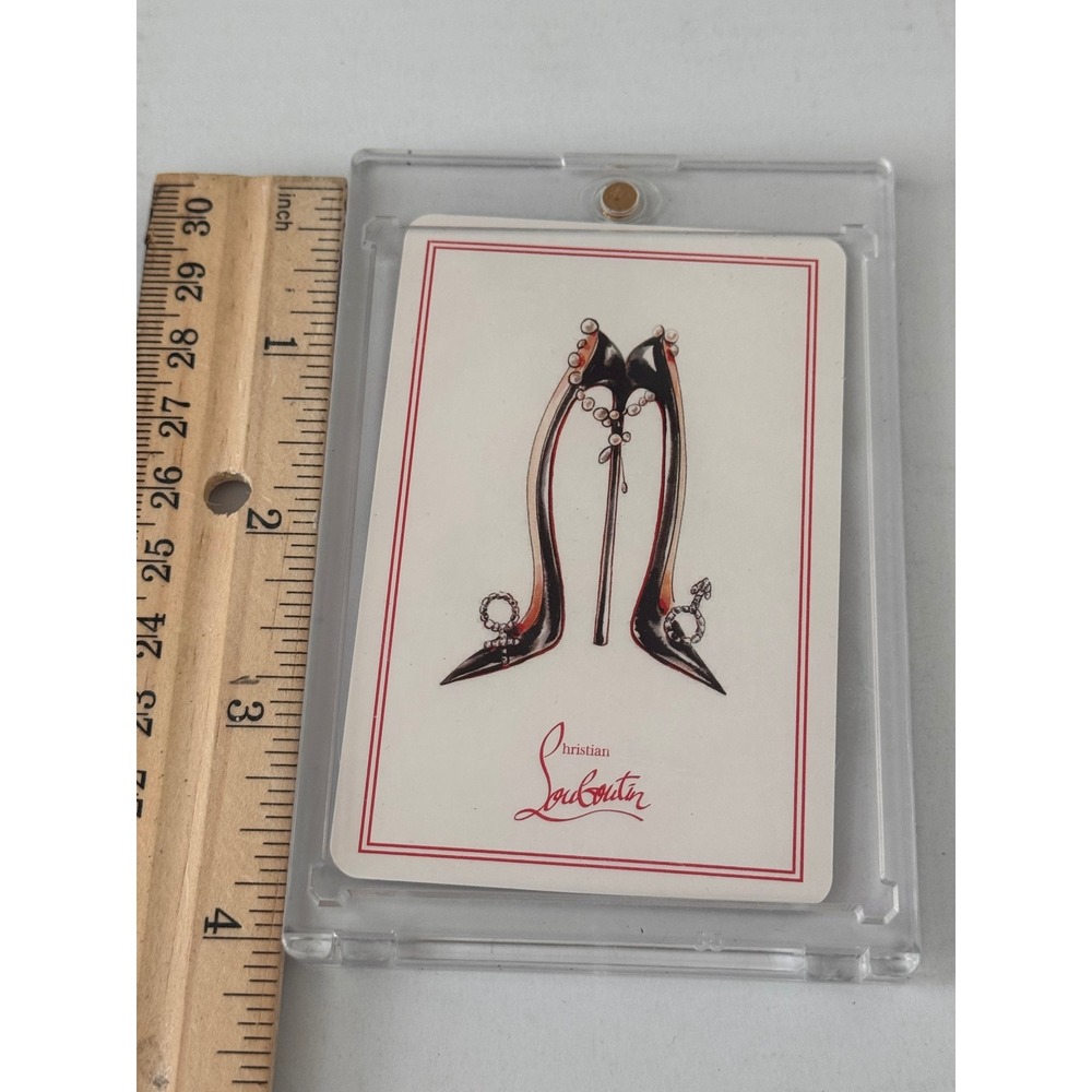 Christian Louboutin Collectible Playing Card 9 of Hearts with Case - Picture 2 of 4